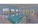 Indoor swimming pool with large windows at 4432 Waterford Dr, Lake Wales, FL 33859