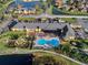 Aerial view of Lake Ashton community clubhouse and pool at 4432 Waterford Dr, Lake Wales, FL 33859