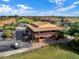 Aerial view of community clubhouse near golf course at 4432 Waterford Dr, Lake Wales, FL 33859