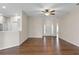 Bright living room with hardwood floors and a ceiling fan at 4432 Waterford Dr, Lake Wales, FL 33859