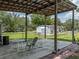 Covered patio with table and chair set at 14813 Camp Mack Rd, Lake Wales, FL 33898