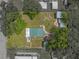 Overhead view of the house and yard at 14813 Camp Mack Rd, Lake Wales, FL 33898