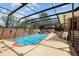 Large, refreshing pool with a screened enclosure, providing shade and privacy at 121 E Lake Summit Dr, Winter Haven, FL 33884
