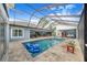 Relaxing screened pool and spa with patio area at 2931 Chickasaw Cir, Haines City, FL 33844