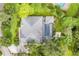 Bird's-eye view of house, pool, and lush landscaping at 2931 Chickasaw Cir, Haines City, FL 33844