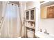 Clean bathroom with shower/tub combo and white vanity at 4822 Melody Ln, Lakeland, FL 33805