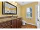 Bathroom with single vanity and tile floors at 3038 Spirit Lake Dr, Winter Haven, FL 33880