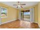 Bedroom with water view and private balcony at 3038 Spirit Lake Dr, Winter Haven, FL 33880