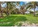 Spacious backyard with lush grass and mature trees at 3038 Spirit Lake Dr, Winter Haven, FL 33880