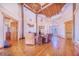 Living room with hardwood floors and exposed beams at 29 Turtle Ln, Haines City, FL 33844