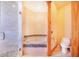 Bathroom with a large soaking tub and walk-in shower at 29 Turtle Ln, Haines City, FL 33844