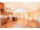 Eat-in kitchen with island and skylights at 29 Turtle Ln, Haines City, FL 33844