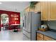 Stainless steel refrigerator and ample kitchen counter space at 3820 Traditions N Blvd, Winter Haven, FL 33884