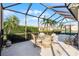 Relaxing screened patio with table and chairs, perfect for outdoor dining at 3820 Traditions N Blvd, Winter Haven, FL 33884