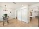 Bright dining area with glass-top table and chandelier at 4189 Cannes Ave, Lake Wales, FL 33859