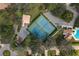 Aerial view of community tennis courts at 109 Odin Dr, Winter Haven, FL 33884