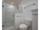 Bathroom with a glass shower and marble tile at 109 Odin Dr, Winter Haven, FL 33884