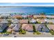 Aerial view of waterfront homes and community at 627 Watercrest Dr, Haines City, FL 33844