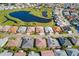 Aerial view of homes on a golf course community at 627 Watercrest Dr, Haines City, FL 33844