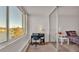 Bedroom with lake view and built-in workspace at 700 Mirror Nw Ter # 508, Winter Haven, FL 33881