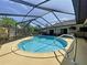 Inviting kidney-shaped pool with screened enclosure at 209 Santa Rosa Dr, Winter Haven, FL 33884