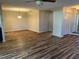 Bright dining area with wood-look floors and a chandelier at 1039 Medinah Dr, Winter Haven, FL 33884