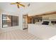 Kitchen with breakfast nook and wood-beam ceiling at 222 Okaloosa Dr, Winter Haven, FL 33884