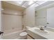 Clean bathroom with bathtub and single sink vanity at 222 Okaloosa Dr, Winter Haven, FL 33884