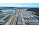 Aerial view of a single-Gathering home in a residential neighborhood at 1274 Zambrana Ct, Winter Haven, FL 33884