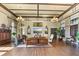 Spacious community room with hardwood floors and chandeliers at 193 Stargrass Dr, Auburndale, FL 33823