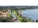 Aerial view of a fishing dock on a lake at 1807 Garden Lake Dr # 1807, Winter Haven, FL 33884