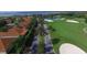 Aerial view of homes and golf course at 4152 Aberdeen Ln, Lake Wales, FL 33859