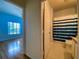 Bathroom with shower/tub and blue striped shower curtain at 4152 Aberdeen Ln, Lake Wales, FL 33859