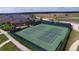 Aerial view of two well-maintained tennis courts at 4152 Aberdeen Ln, Lake Wales, FL 33859