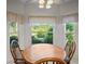 Breakfast nook with wood table and chairs, overlooking the backyard at 4536 Turnberry Ln, Lake Wales, FL 33859