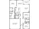 Floor plan showing a two-car garage and three bedrooms at 535 Noble Ave, Davenport, FL 33837