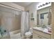 Bathroom with tub, shower, and vanity at 1644 Linz Ct, Winter Haven, FL 33884
