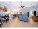 Open living area with tile floors and vaulted ceilings at 2060 Hemingway Ave, Haines City, FL 33844