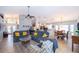 Open concept living and dining areas with tile floors at 2060 Hemingway Ave, Haines City, FL 33844