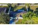 Aerial view of a single Gathering home with driveway at 315 Lauderdale Ct, Kissimmee, FL 34759