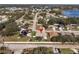 Close-up aerial view of the home and its surroundings, pinpointing location at 5808 Driftwood Dr, Winter Haven, FL 33884