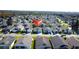 Aerial view of a residential community with many similar homes at 221 Prather Dr, Davenport, FL 33837