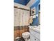 Bathroom with shower/tub combo, white vanity, and dragonfly shower curtain at 2300 N Scenic Hwy # 104, Lake Wales, FL 33898