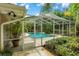 Inviting screened pool with lush landscaping at 2300 N Scenic Hwy # 104, Lake Wales, FL 33898
