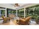 Relaxing sunroom with wicker furniture and access to backyard at 2300 N Scenic Hwy # 104, Lake Wales, FL 33898