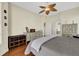 Bedroom with wood floors and built-in shelving at 231 Terranova Blvd, Winter Haven, FL 33884