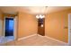 Simple dining room with tile floor and built-in shelving at 4504 Crystal Beach Rd, Winter Haven, FL 33880