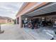 Attached garage with space for multiple vehicles and tools at 8243 Alturas Rd, Bartow, FL 33830
