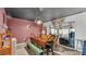Charming dining room with a rustic table and bench at 1769 S Lake Reedy Blvd, Frostproof, FL 33843