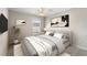 Bedroom with ceiling fan and queen-size bed at 357 Magneta Loop, Auburndale, FL 33823